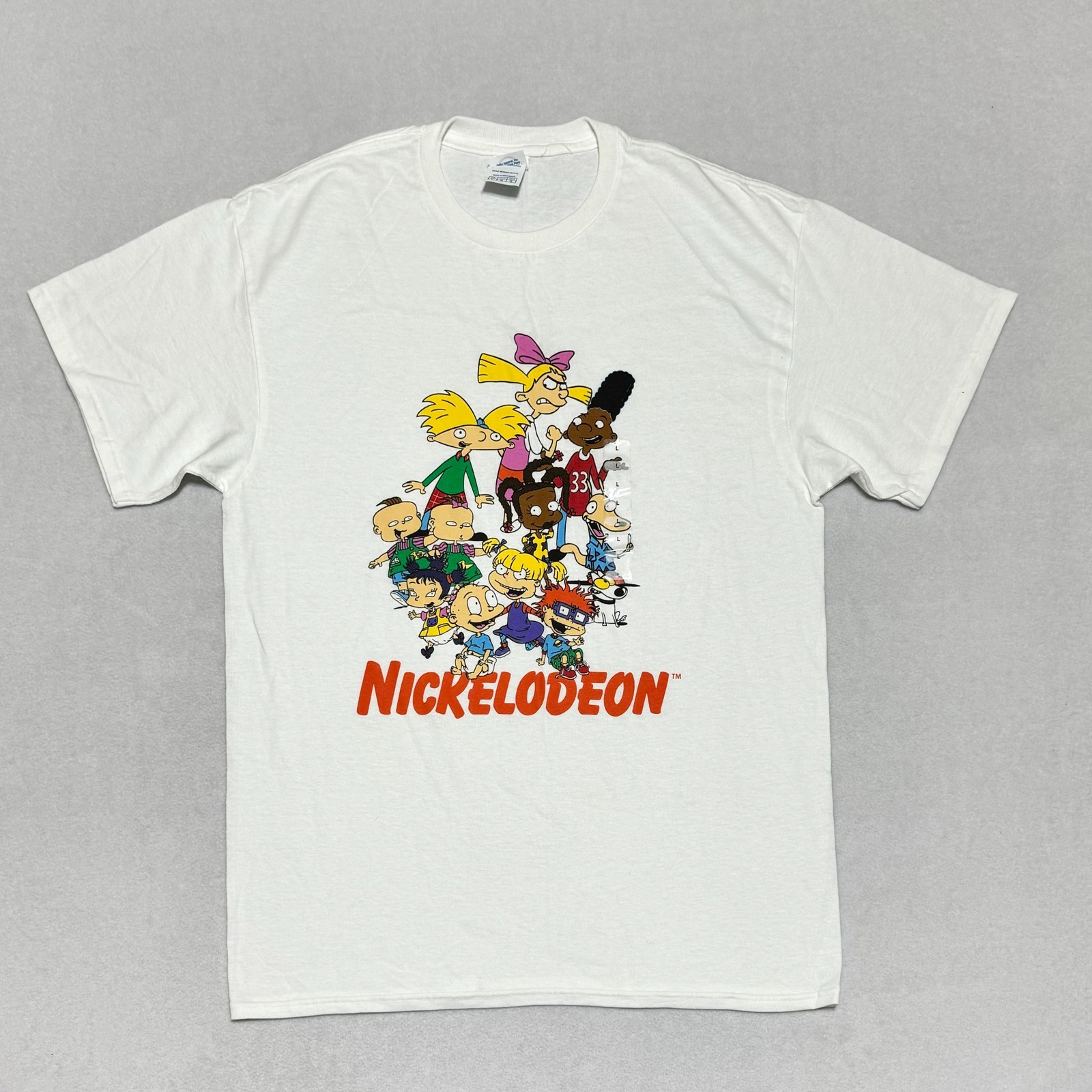 Nickelodeon Rugrats LARGE White Unisex T-shirt Vintage Short Sleeve Tee NWOT