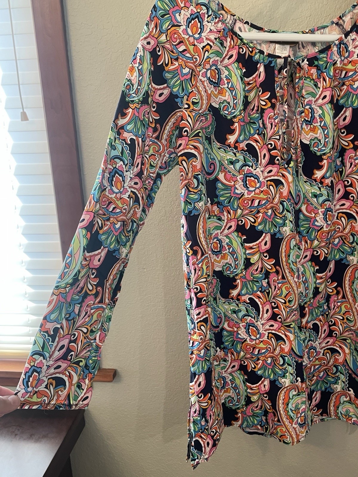 Tommy Bahama Tunic Top Women’s Small Paisley Resortwear Beach Vacation Preppy