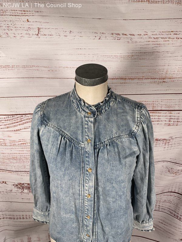 NWT RAILS Alanna Denim Blouse Antique Indigo Women’s Size XS