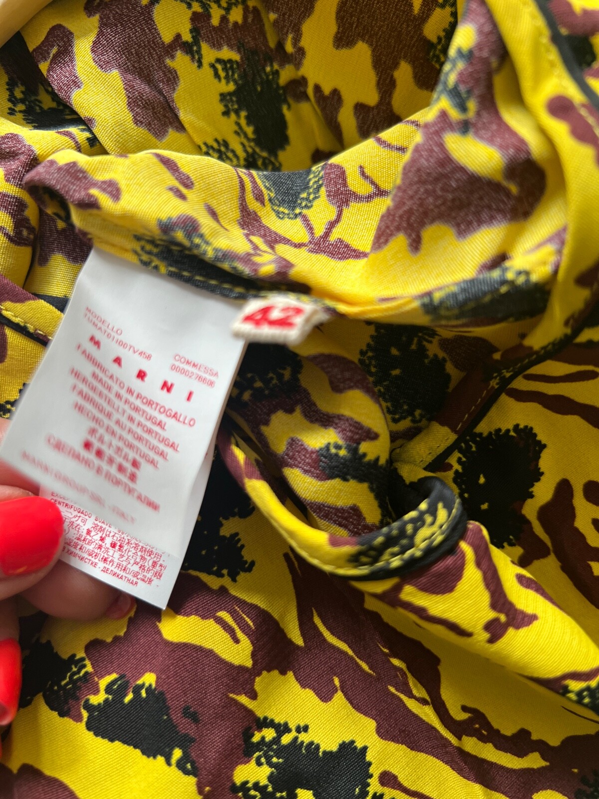 Marni Size 42 UK 14 All In One Drop Croch Playsuit Yellow With Print