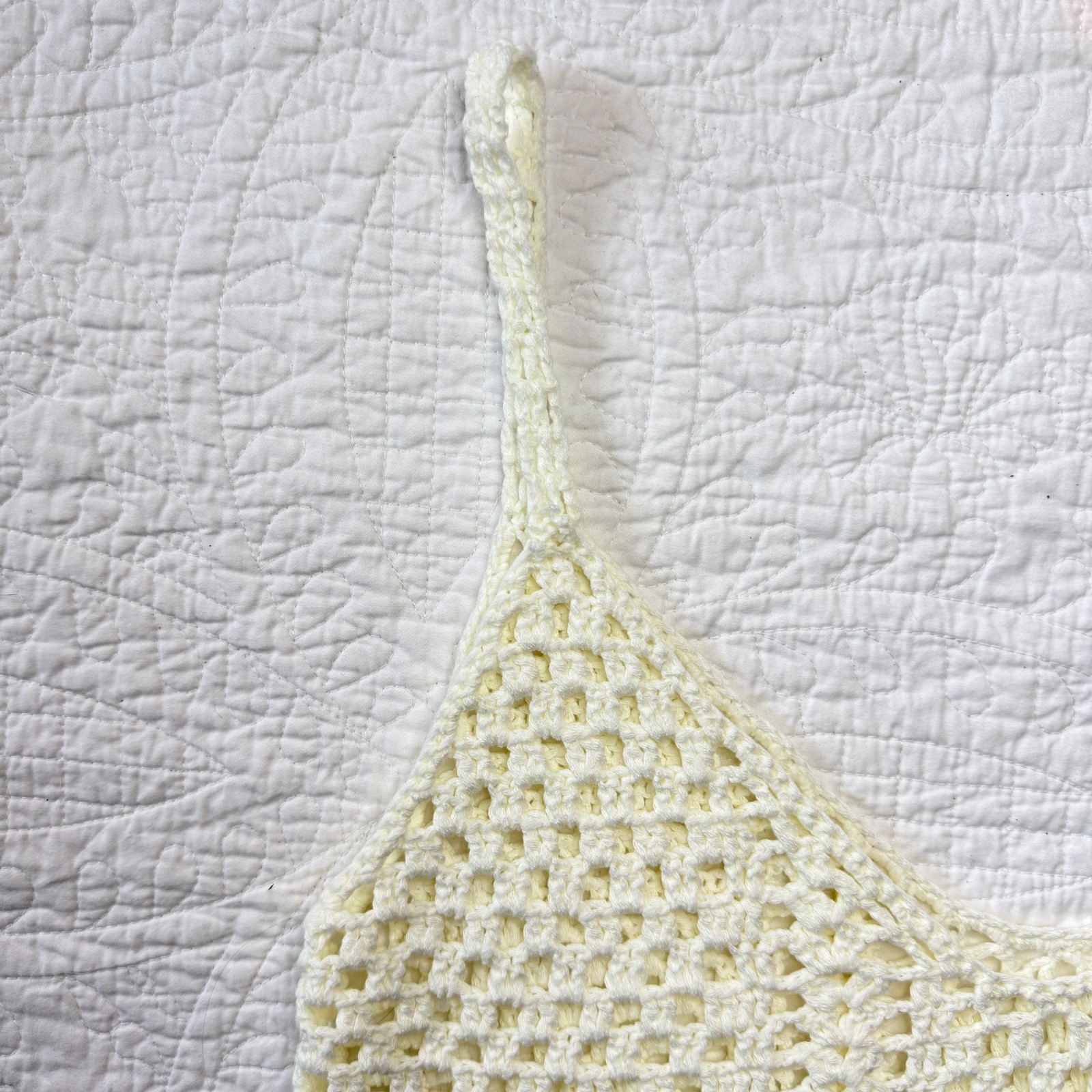 Boho Festival Ivory Crochet Open Knit Top Womens Size S Angelcore Cottagecore