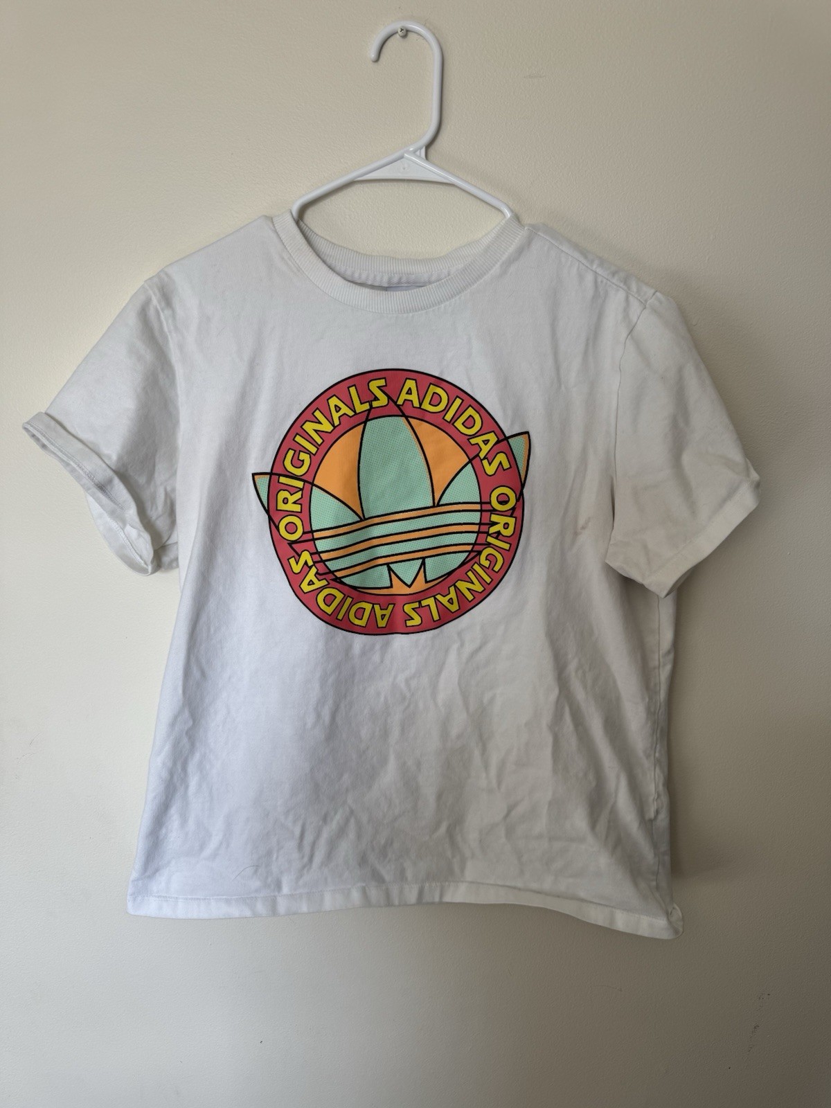 adidas Originals Graphic Boyfriend Tee Sz Large Athleisure Activewear Crew Neck