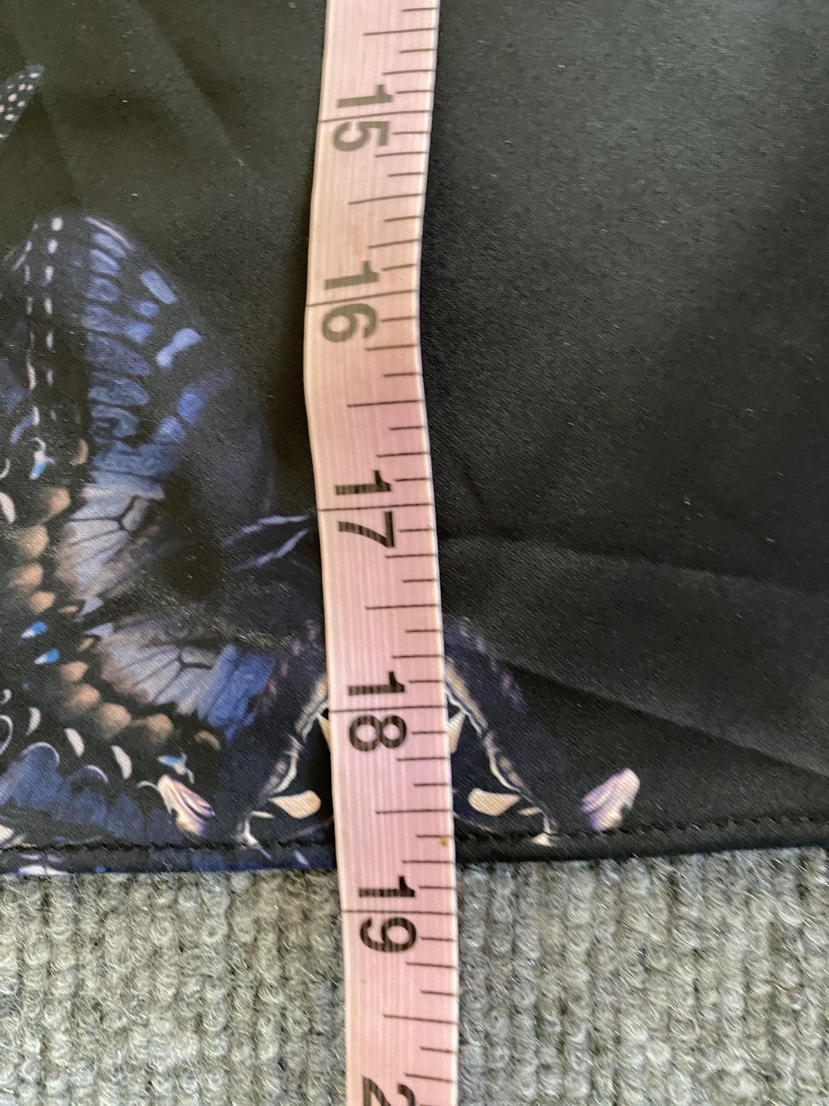 AllSaints Top Womens 10 Black Butterfly Print Hadley Diana Adjustable Strap Tank