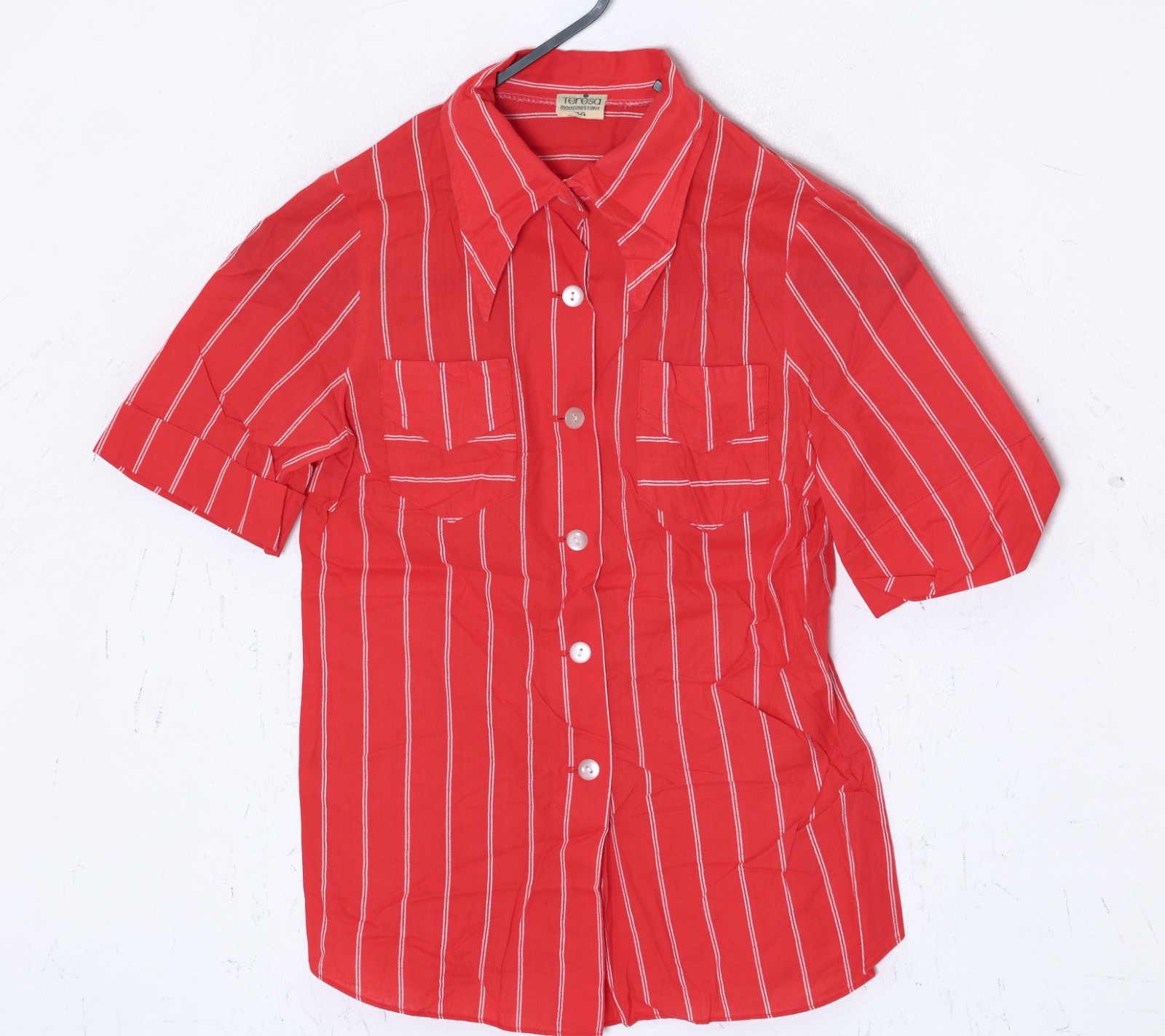 1978–1982, Teresa for Mekkomestarit Warp-Stripe Waist-Suppressed Shirt-Blouse