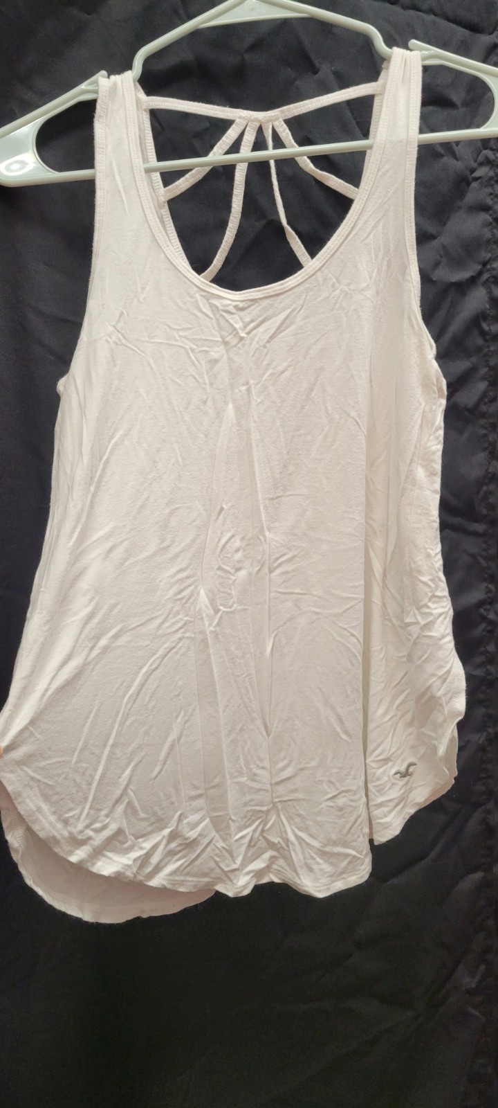 White Hollister Tank Top With Strappy Back Detail – XS