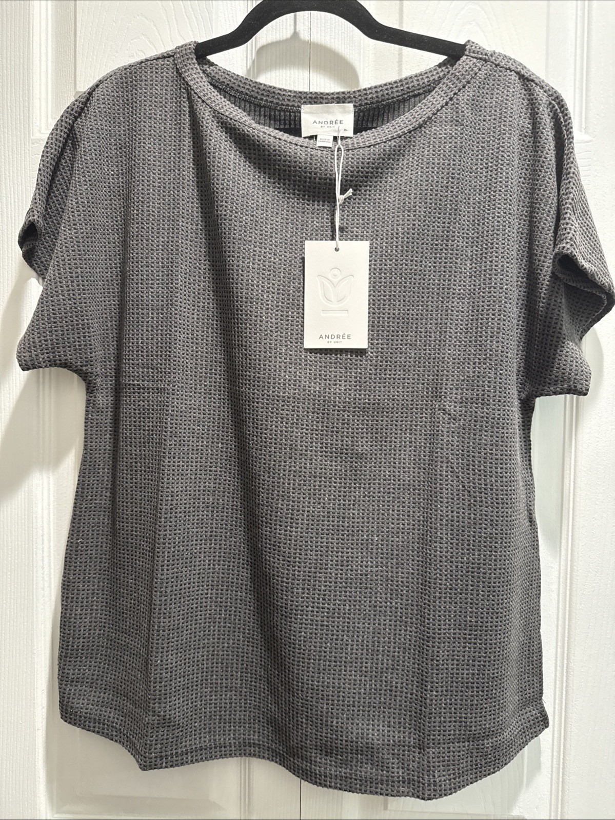 Woman’s Crew Neck T Shirt Andree By Unit Charcoal Size M