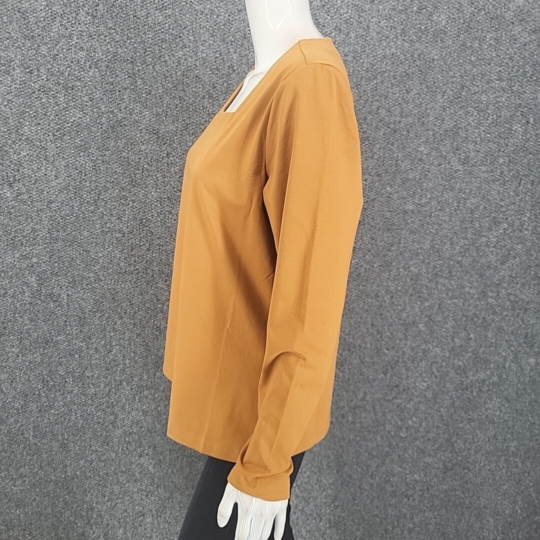 Denim Co Dressy Perfect Jersey Trendy Top Medium Sz Butterscotch Tee Shirt