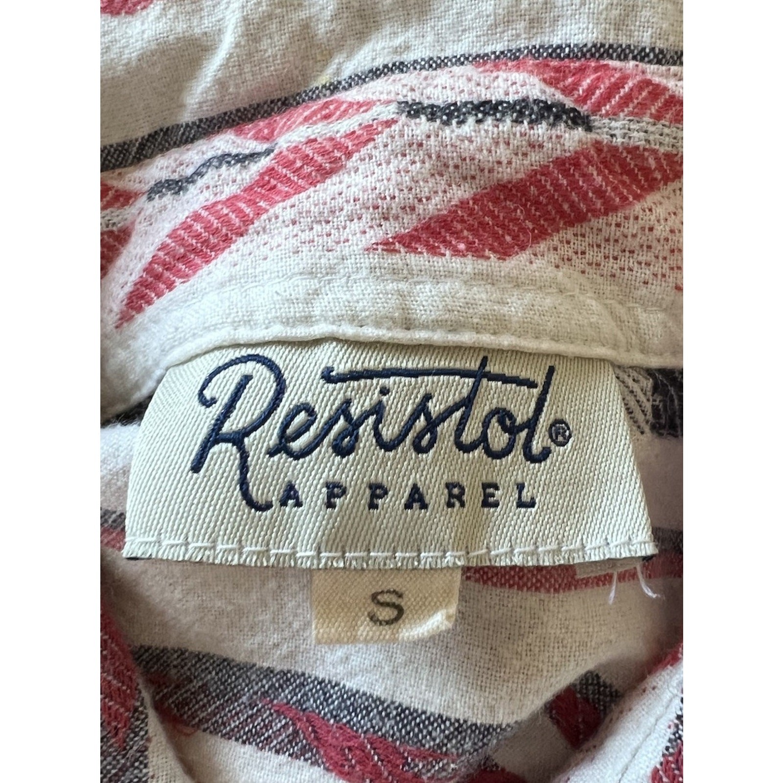RESISTOL Women’s Small Red White Blue Western Diamond Snap Shirt Long Sleeve