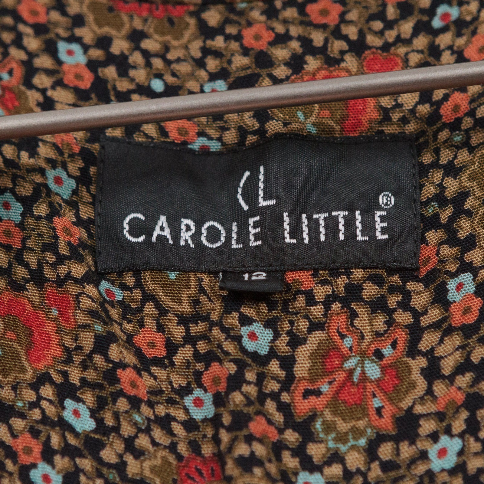 CAROLE LITTLE VTG 90s Paisley Mixed Print Button Up Jacket Rayon Cottagecore 12