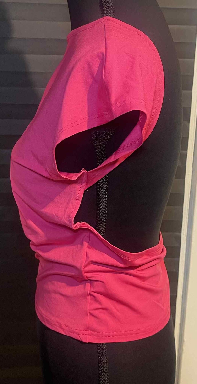 BUNDLE OF TWO BARE BACK WOMEN’S BLOUSES PINK & BLACK POLYESTER BLEND SIZE LARGE