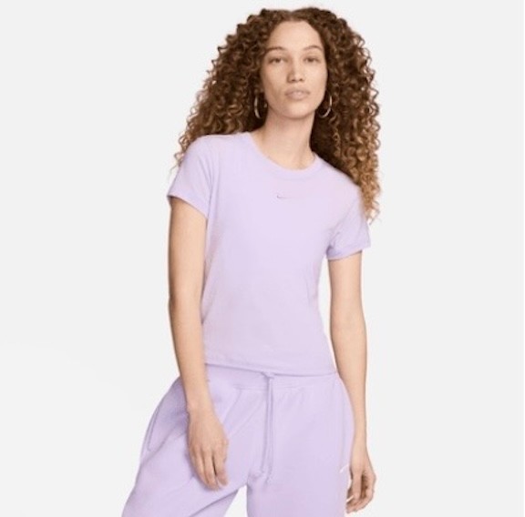 nike sportswear chill knit tee violet mist size small