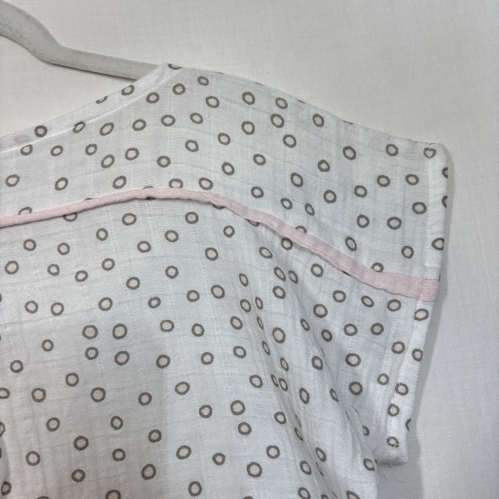 Cotton Gauze Blouse Tunic Top White Brown Pink Resort Beach Vacation Sun