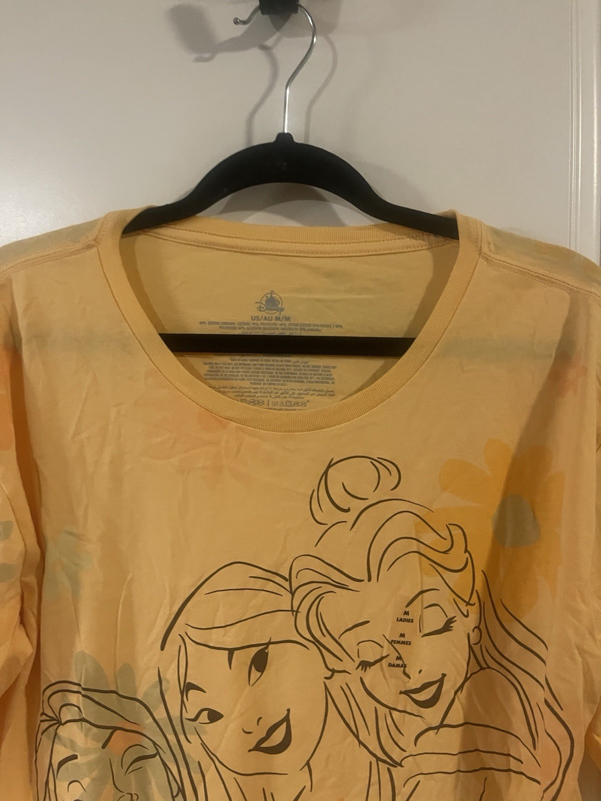 Disney Parks Princess Mulan Rapunzel Belle Parks NEW Yellow Shirt Women’s Size M