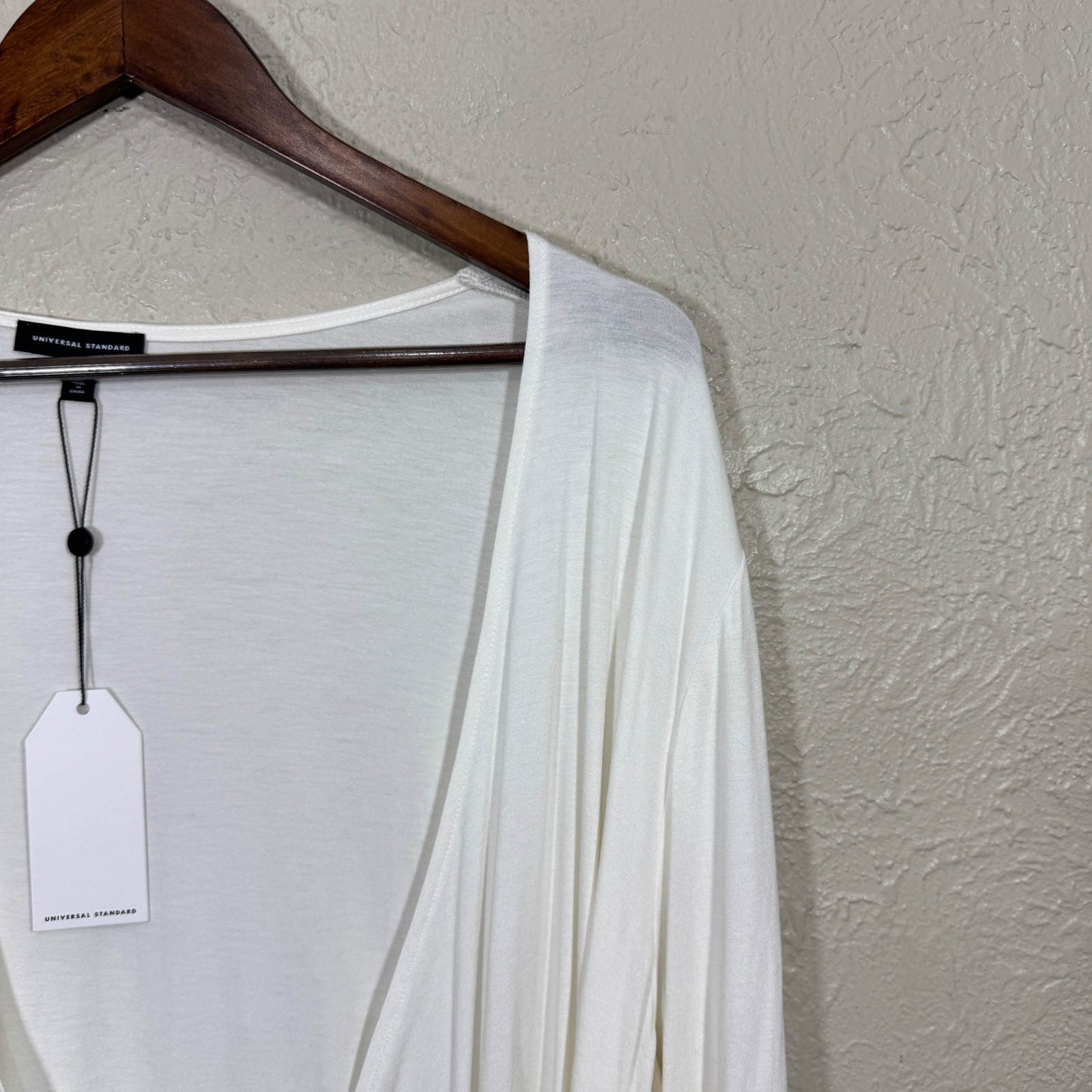 Universal Standard Top L Liquid Jersey Two Way Cross Surplice Minimalist Travel