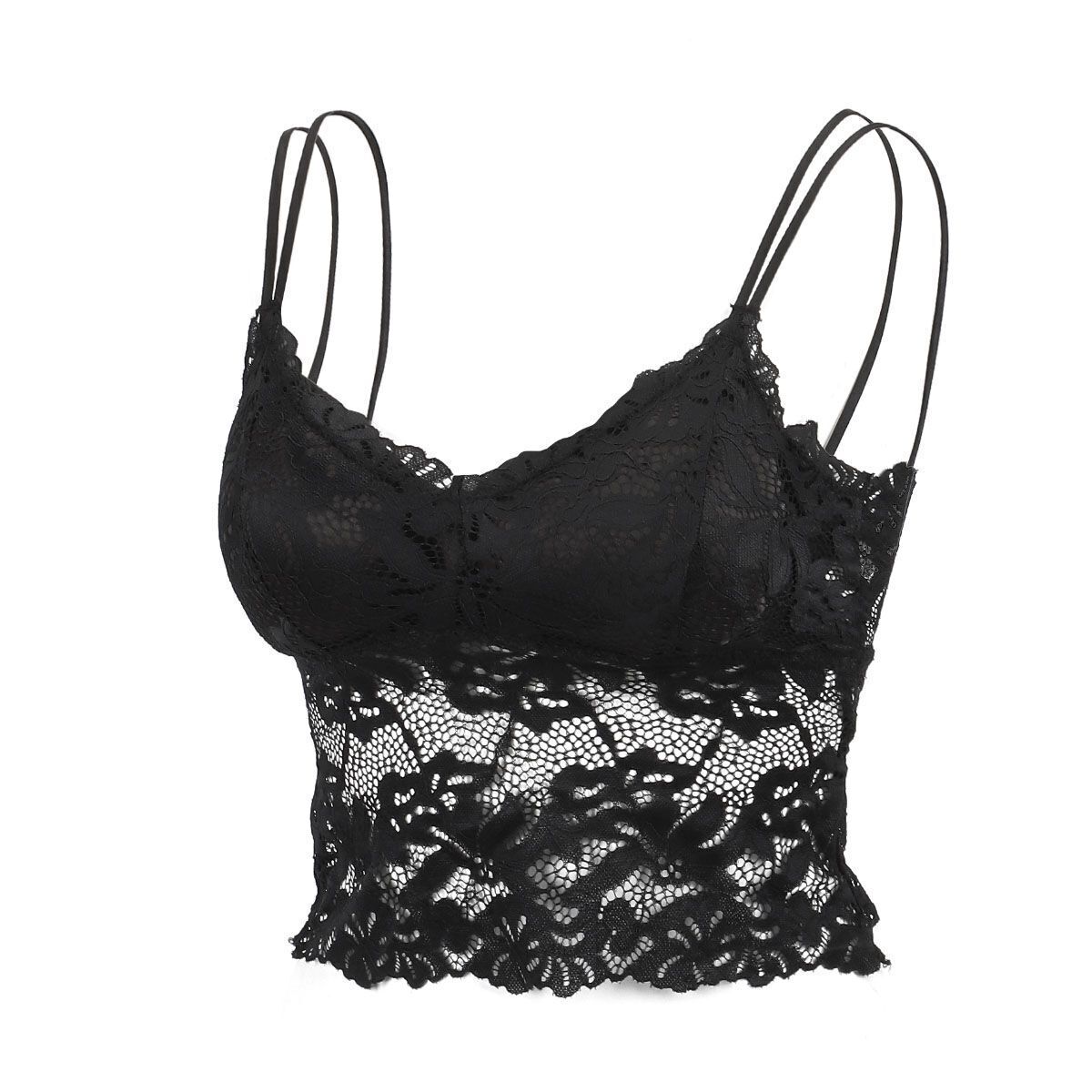 Women Lace Bralette Bra Bustier Crop Top Ladies Camisole Cami Vest Tank Bralet