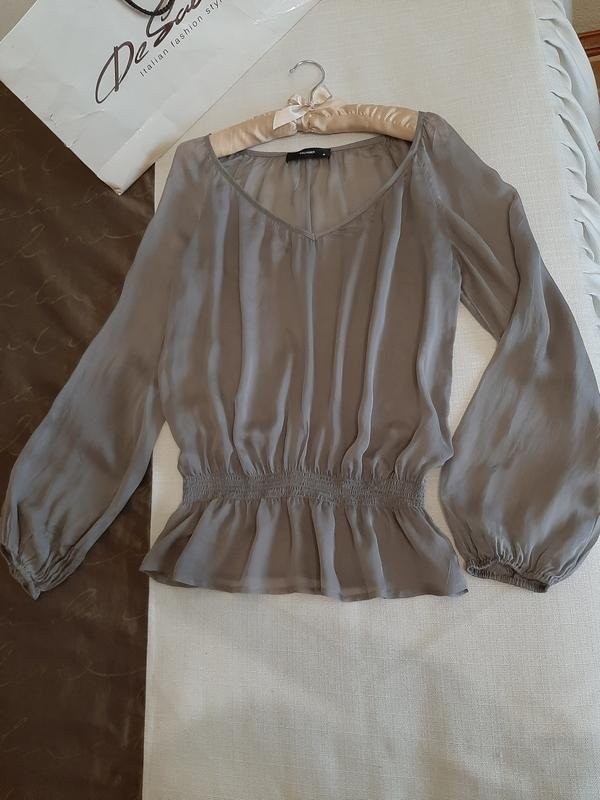 Women Hallhuber shirt grey 38/M/46 #9228