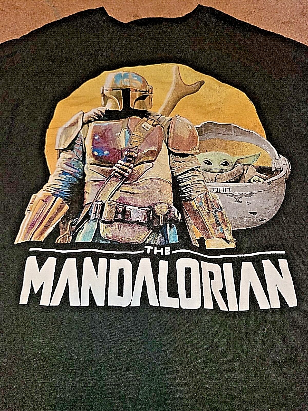 Men’s Star Wars The Mandalorian Short Sleeve Graphic Crewneck T-Shirt – Black S