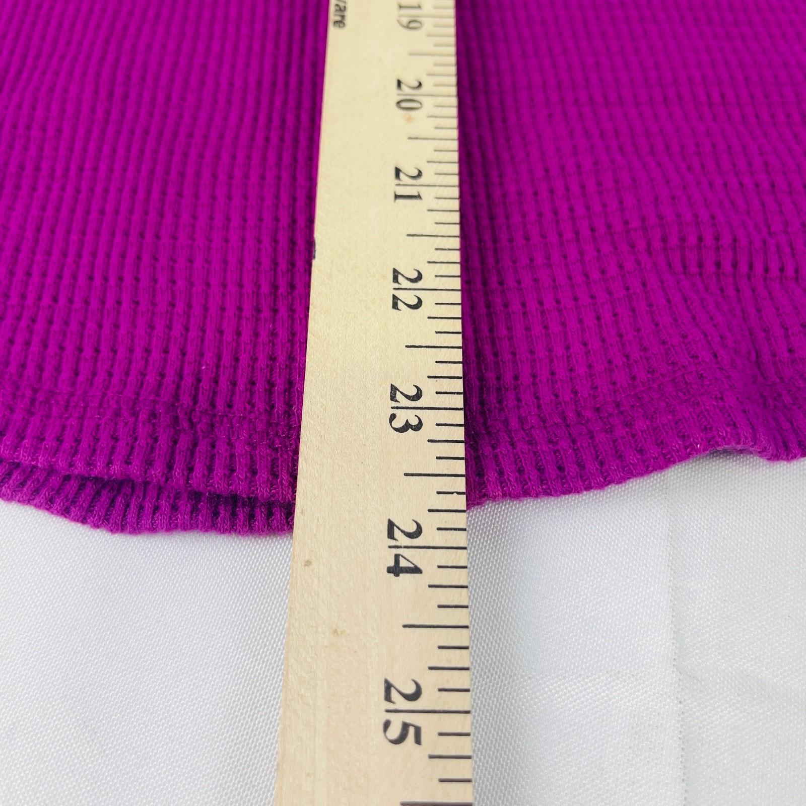 Knox Rose Women’s Thermal Top Long Sleeve Notch Neck Raspberry Pink Size Medium