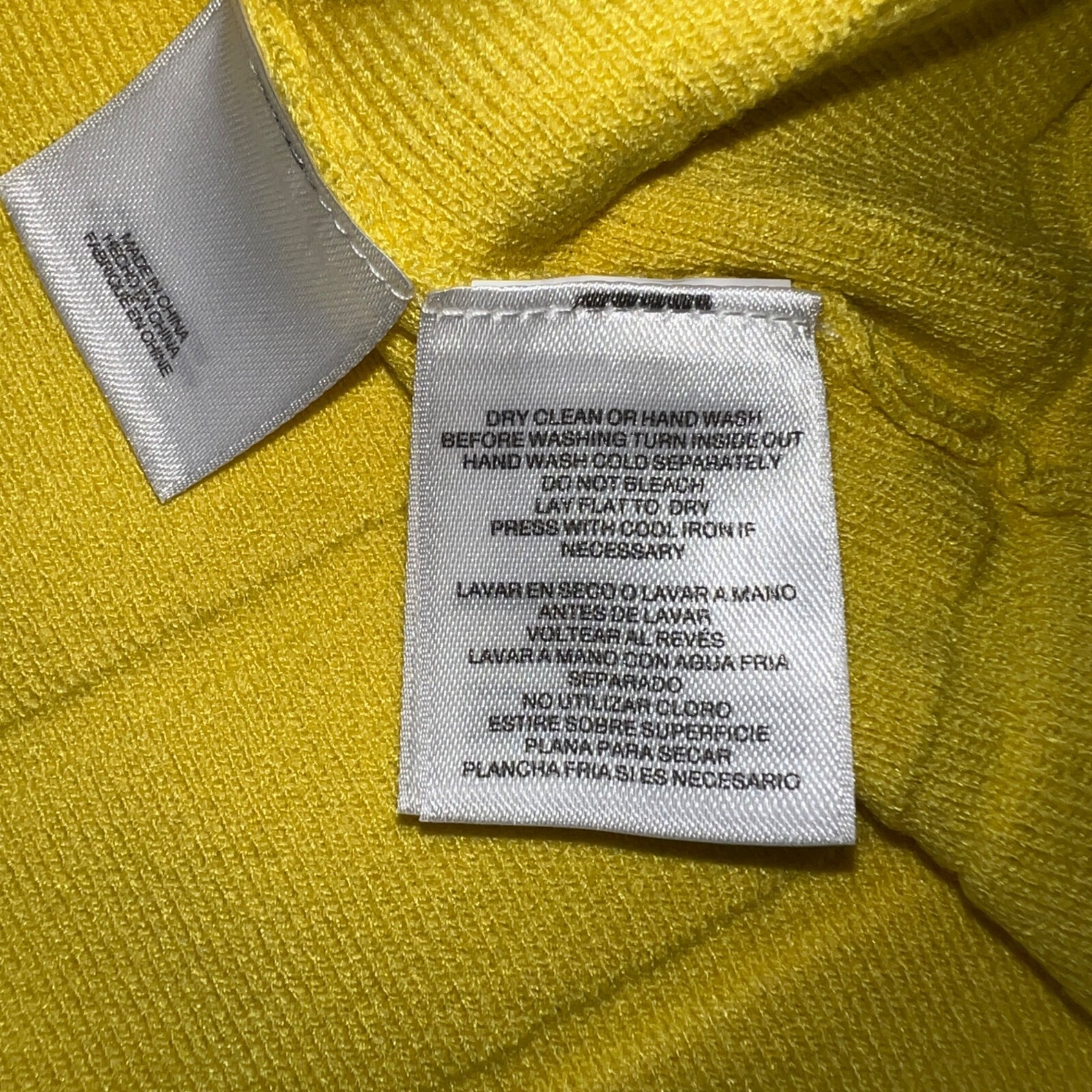 Anne Klein Yellow Sleeveless Knit Bright Daffodil Tank Top Womens Size L NWT