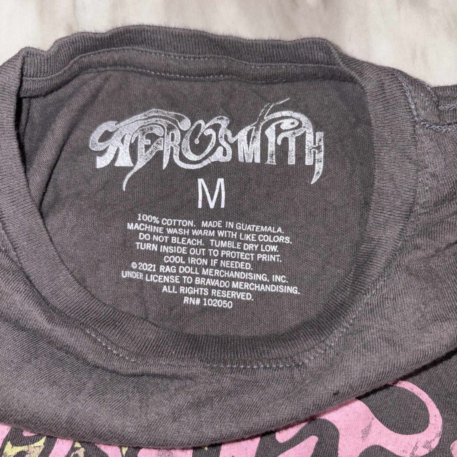 Aerosmith 1974 US Tour Shirt M Band Concert Rock Retro Grunge AC/DC Faded Punk