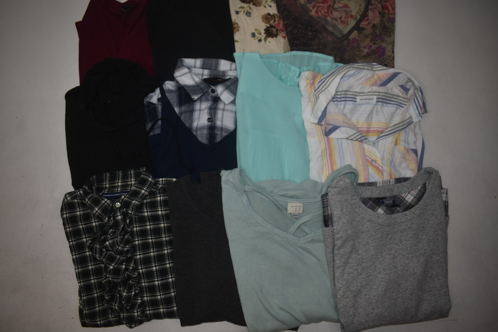 Wholesale Bulk Lot Of 12 Womens Size Medium 8 10 Long Sleeve Casual Blouses