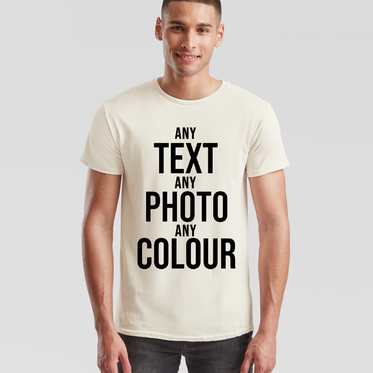 Personalised Print Unisex T Shirts Custom Text Or Photo Any Colour Graphic Tee