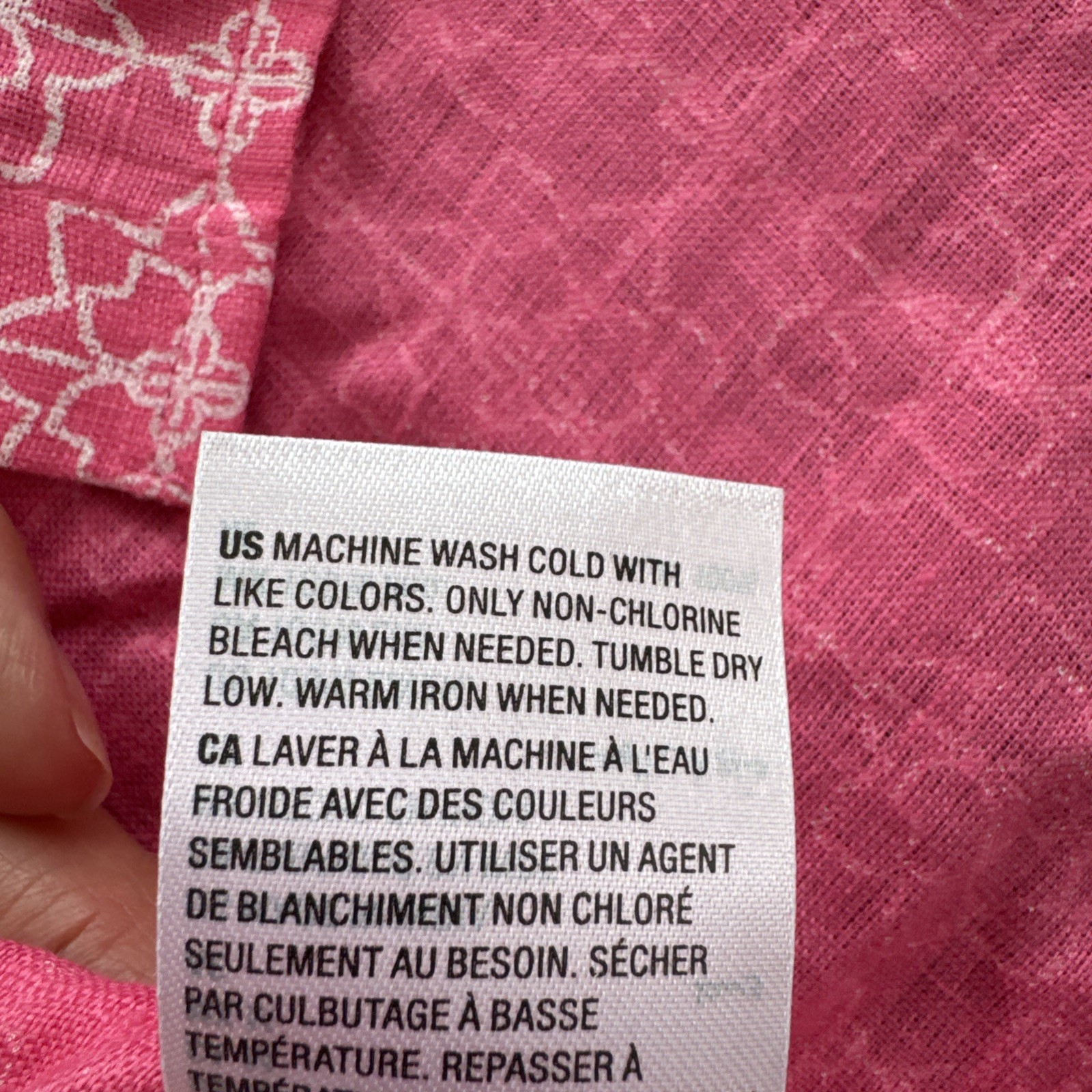 Charter Club Linen Luxury Medium Blouse Tunic Pink Button Women’s C5