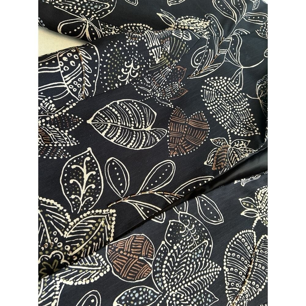 Draper’s and Damon’s Open Front Jacket Black Multicolor Lined Sz 8 Embroidered