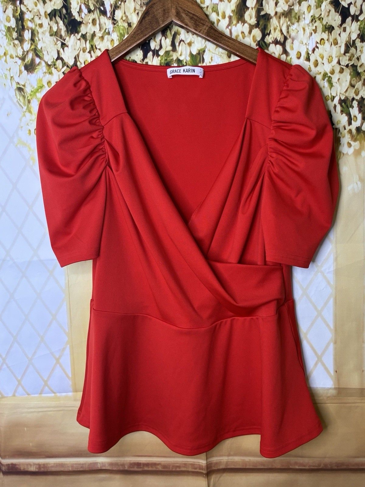 Grace Karin Red Top Size Large