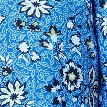 Gloria Vanderbilt Women’s Top Sz M Denim & Co. Printed Balloon Blue A652648
