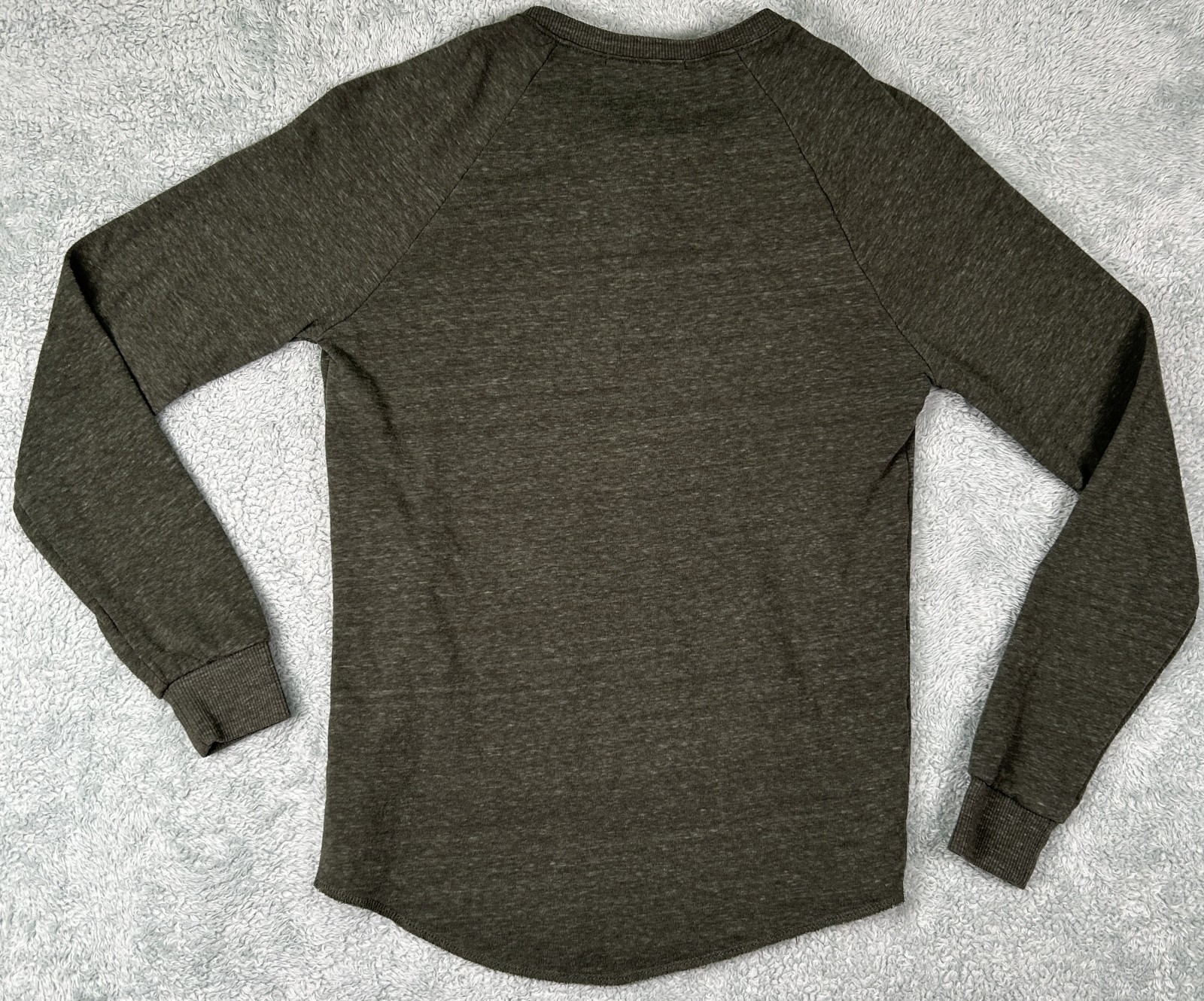 Marine Layer Henley Long Sleeve Shirt Women’s Sz. XS Dark Green Raglan USA Made