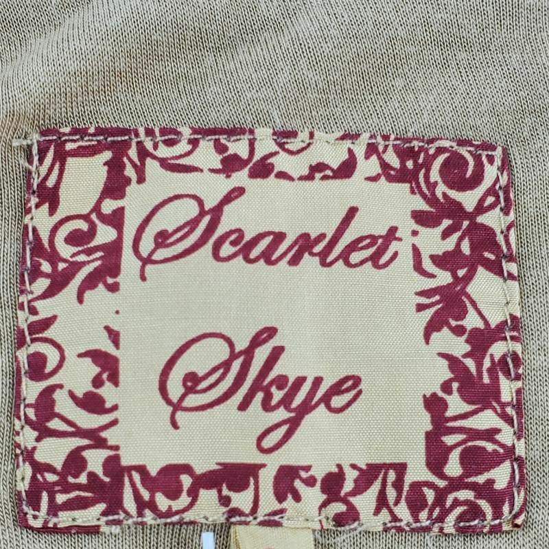 Scarlet Skye Womens Tank Top Brown Sleeveless Scoop Neck Pleated Sequin S New