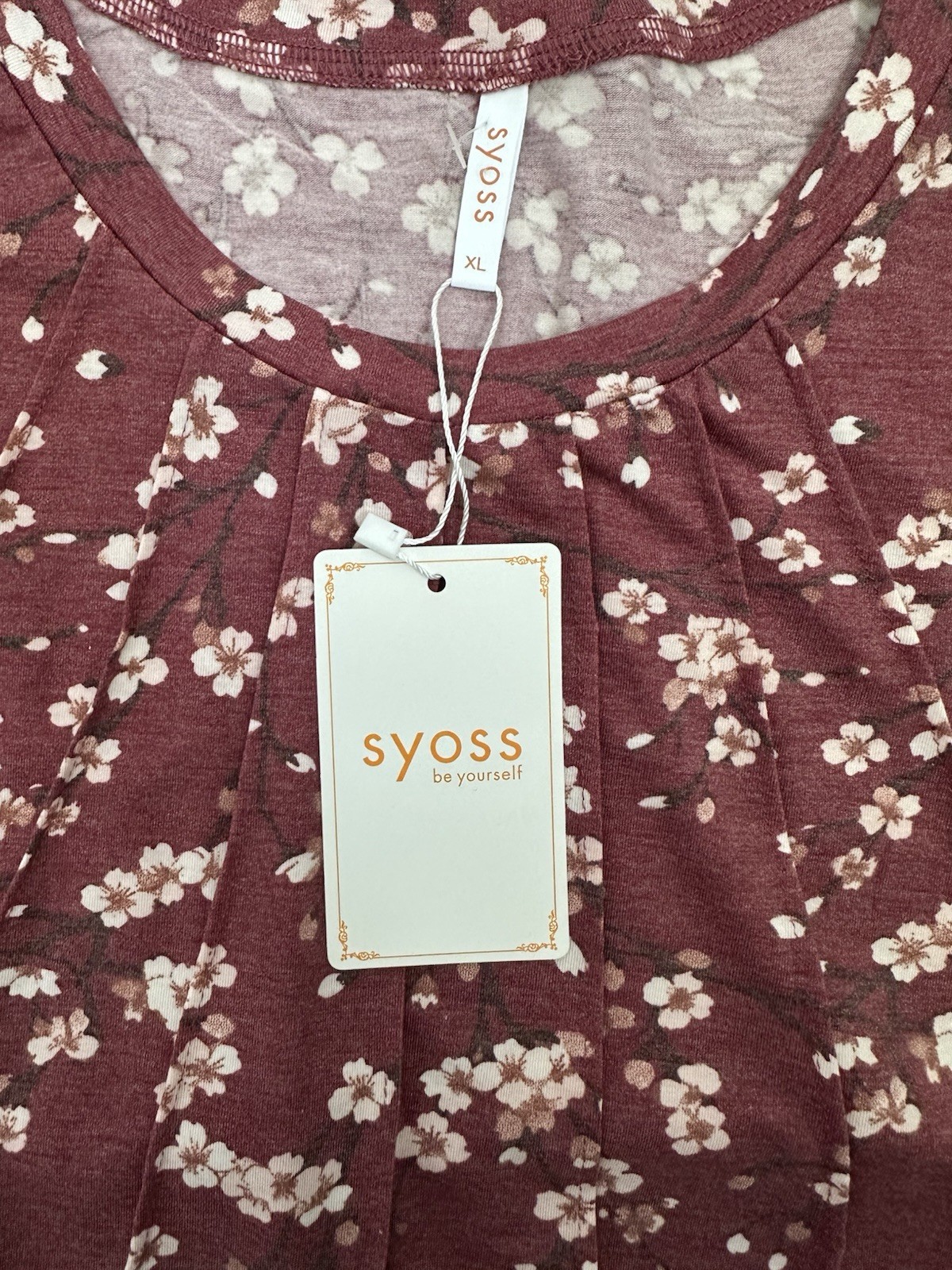 Syoss Women’s Pleated Sleeveless Tank Top, Round Neck, Casual, XL