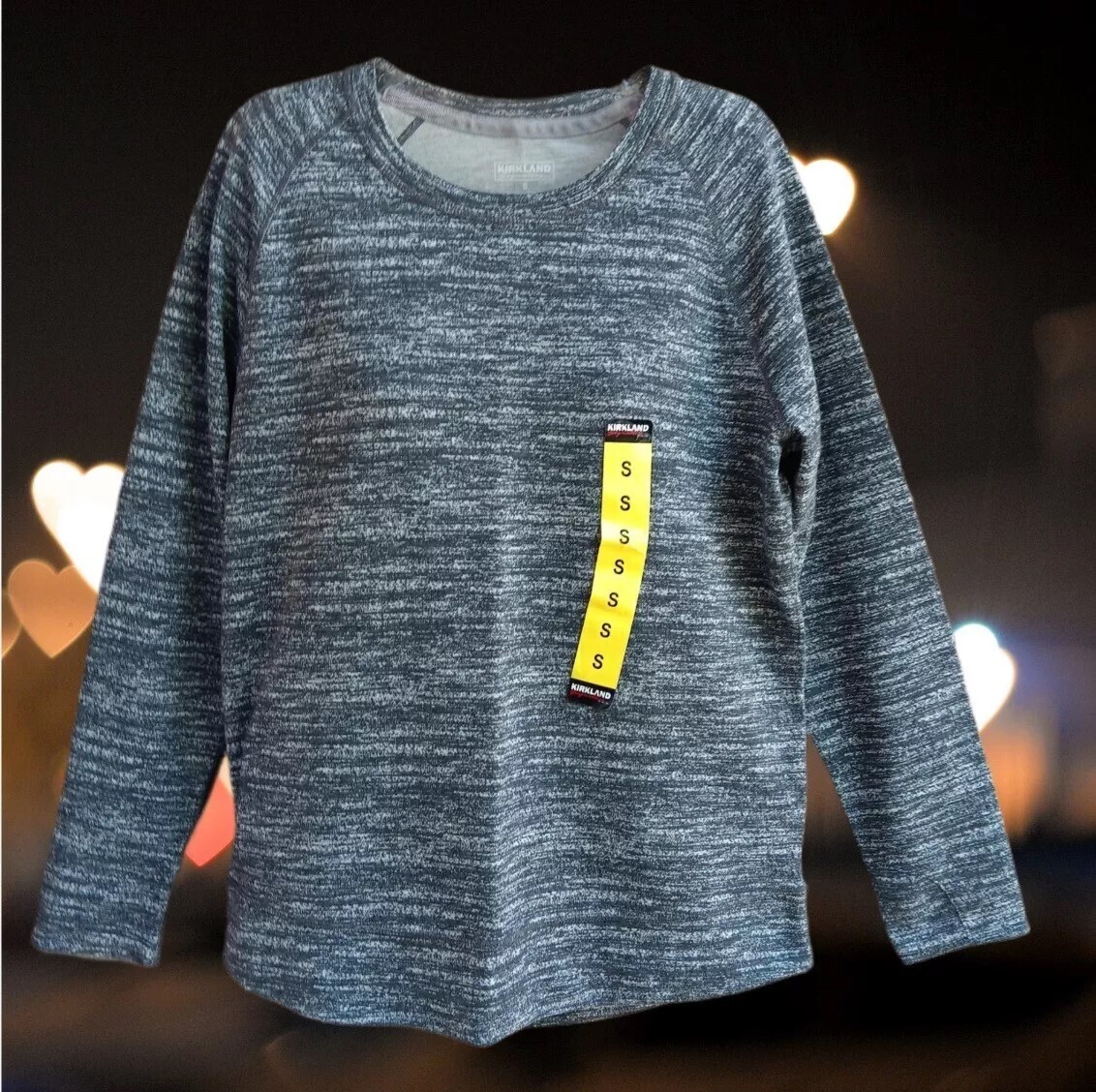 KIRKLAND SIGNATURE Women’s Crew Neck Pullover Long Sleeves Gray Size S