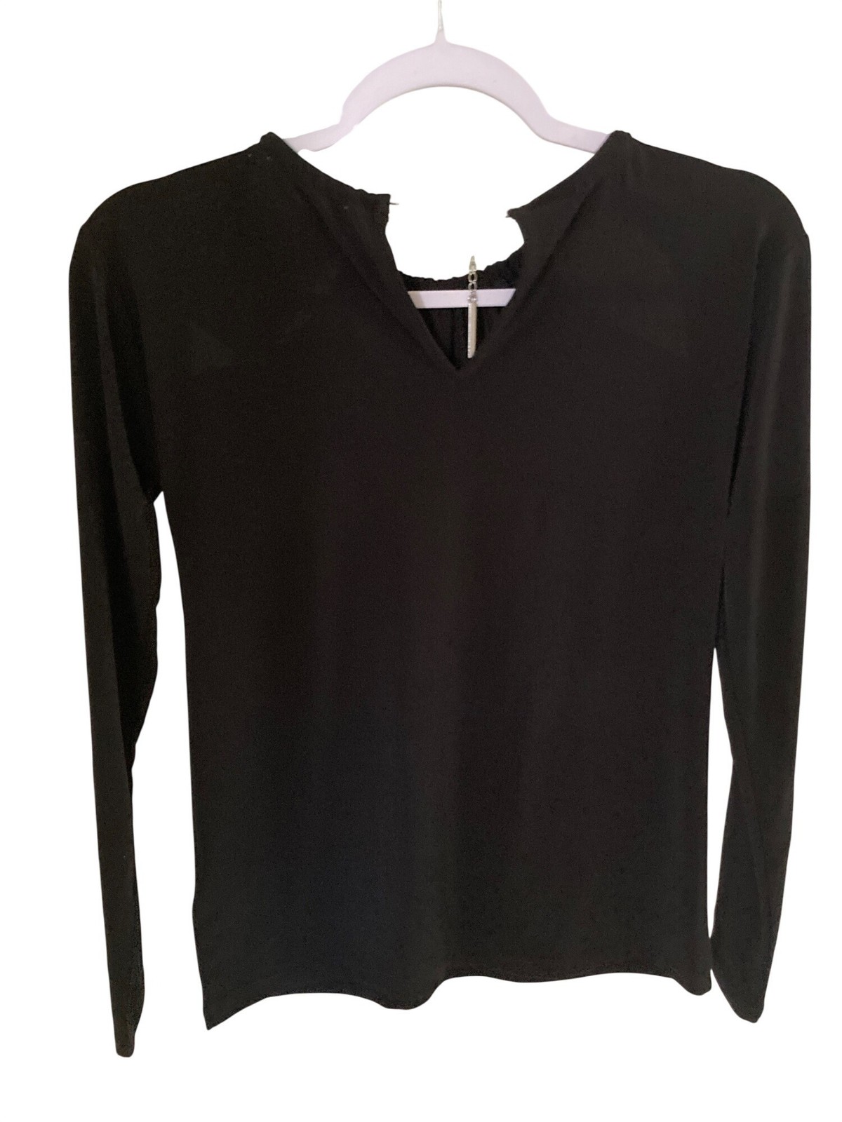 Michael Kors Womens Solid Chain Cutout Top Black Size XS NWT