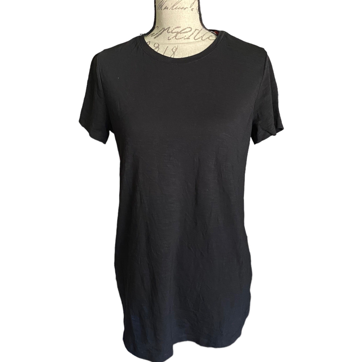 Felina Black Cotton Blend Short Sleeve Shirt Size Medium NWOT