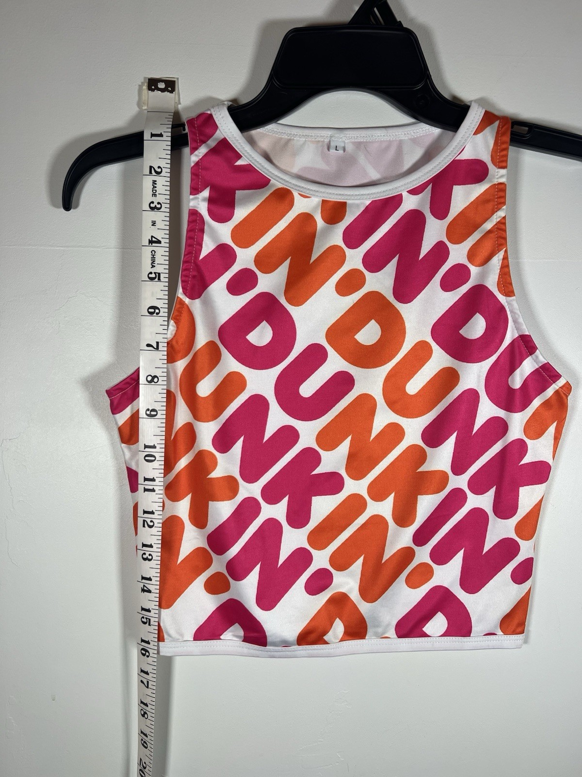 Dunkin Donut Big Letter Graphic Logo Tank Top Size Large