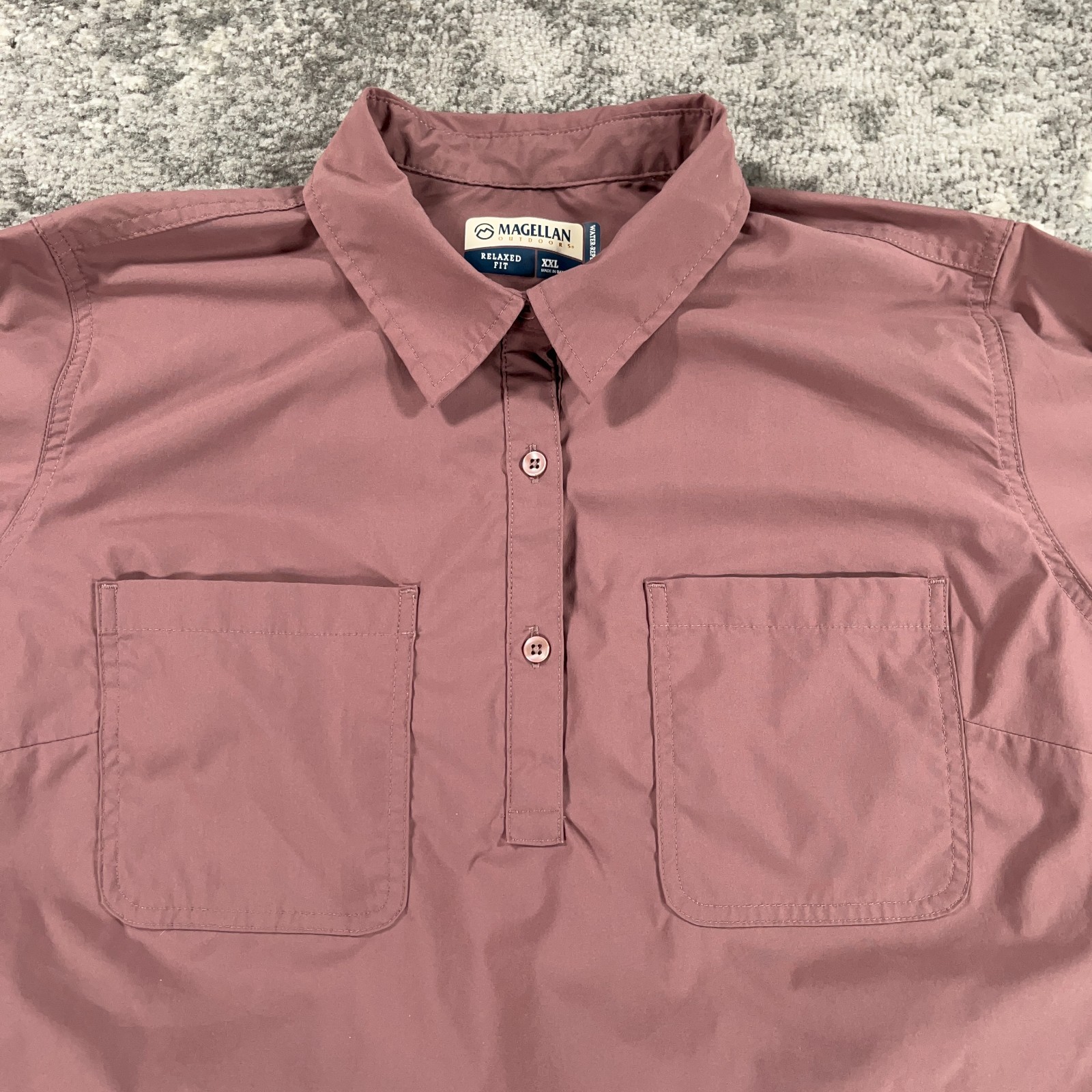 Magellan Fishing Shirt Womens XXL Pink Long Sleeve Water Repellent Short Sleeve