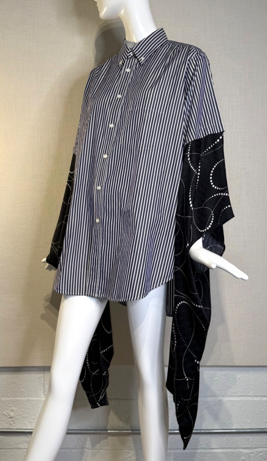 Balenciaga by DEMNA GVASALIA Cotton & Silk Shirt Size 38, 2018 Pre-Fall LOOKBOOK