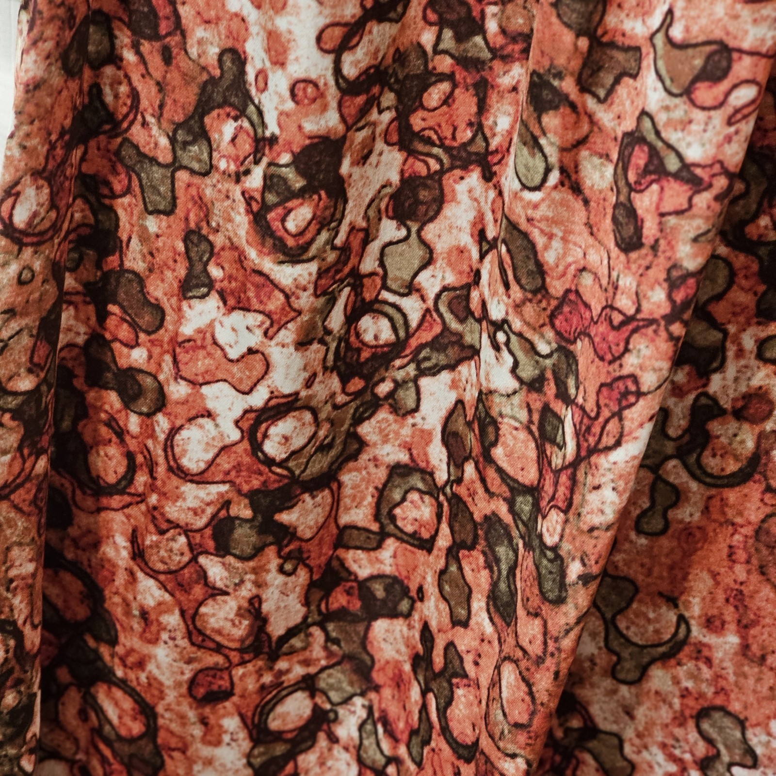 Anne Klein L Top Abstract Prints Back Keyhole Blouse Sleeveless Old Money