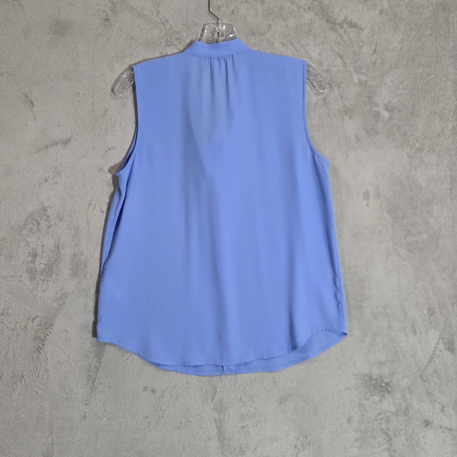 J.crew Womens Sleveless Bow tie Blouse Blue sz small