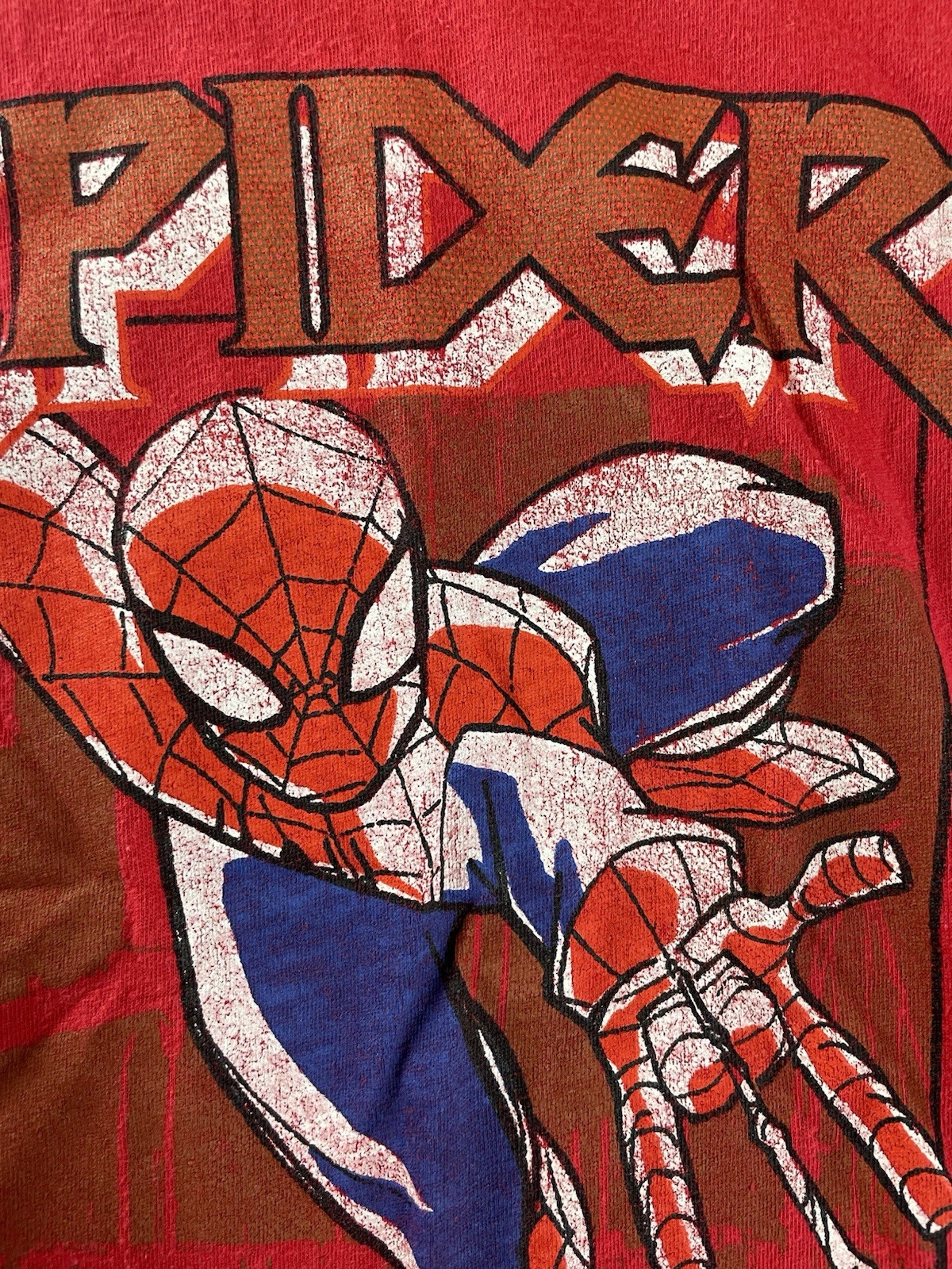 Marvel Shirt Spider-Man Women Size X-Small XS V-Neck Comic Spiderman Red