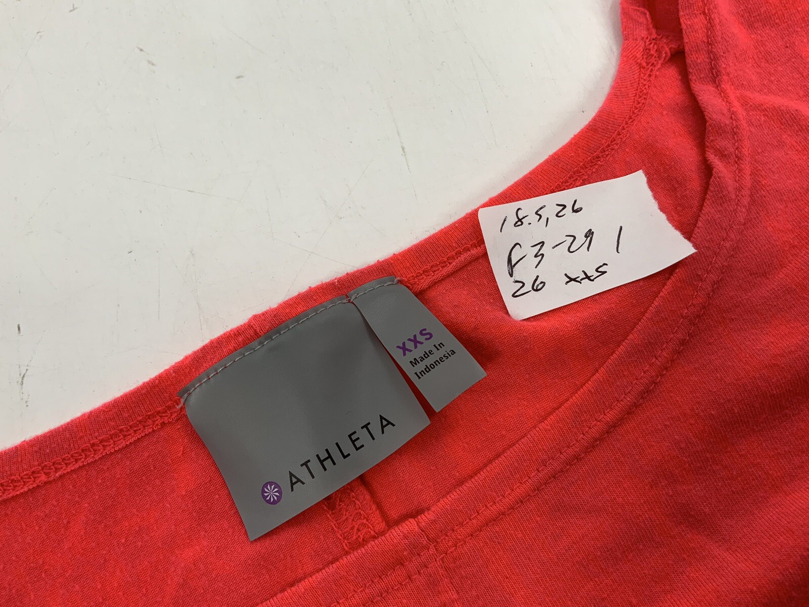 Athleta Cloudlight Long Sleeve Yoga Top XXS Red Poly Rayon Lycra YGI F3-291