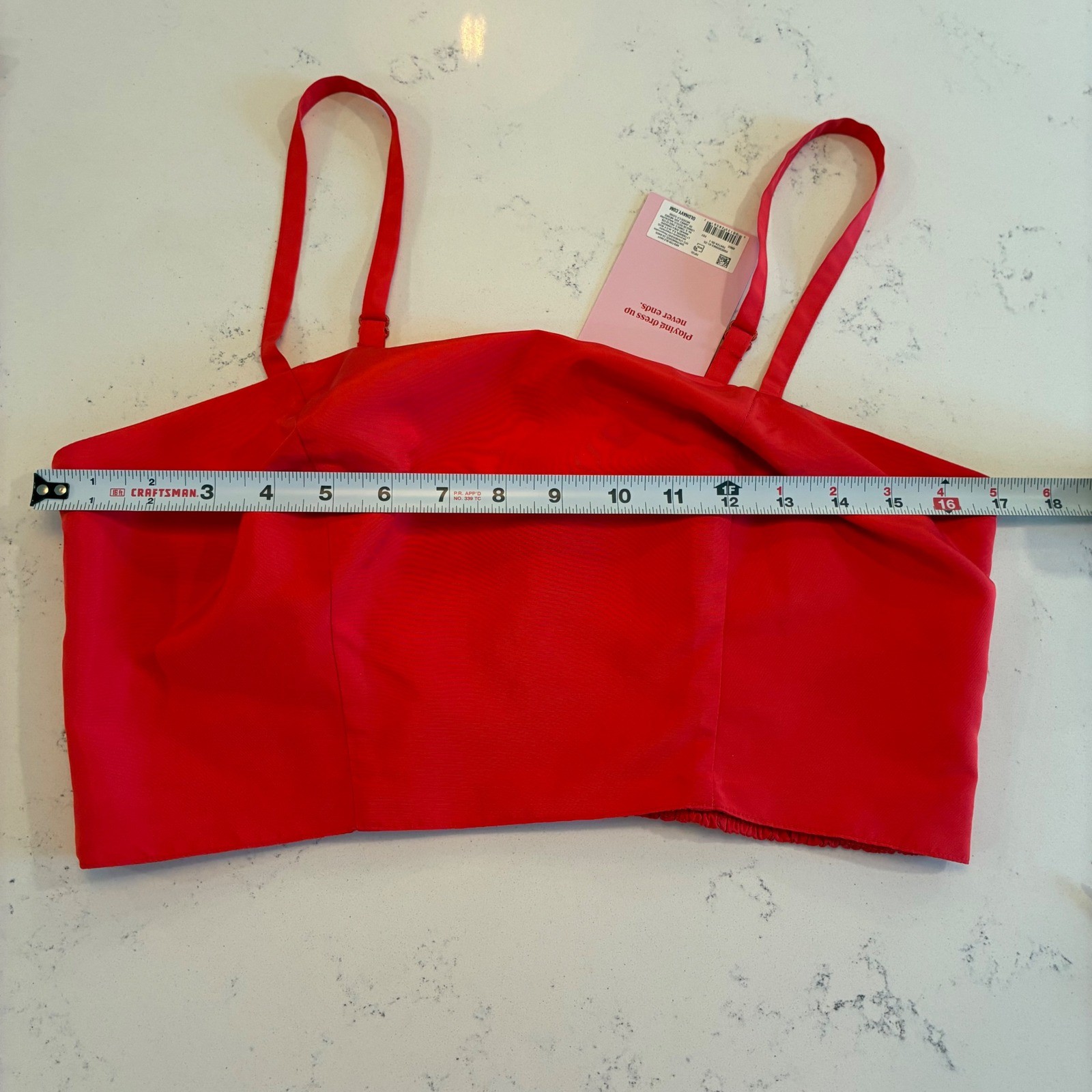 Old Navy Crop Top Wom M Red The Occasion Smocked Back Adjustable Straps Cocktail