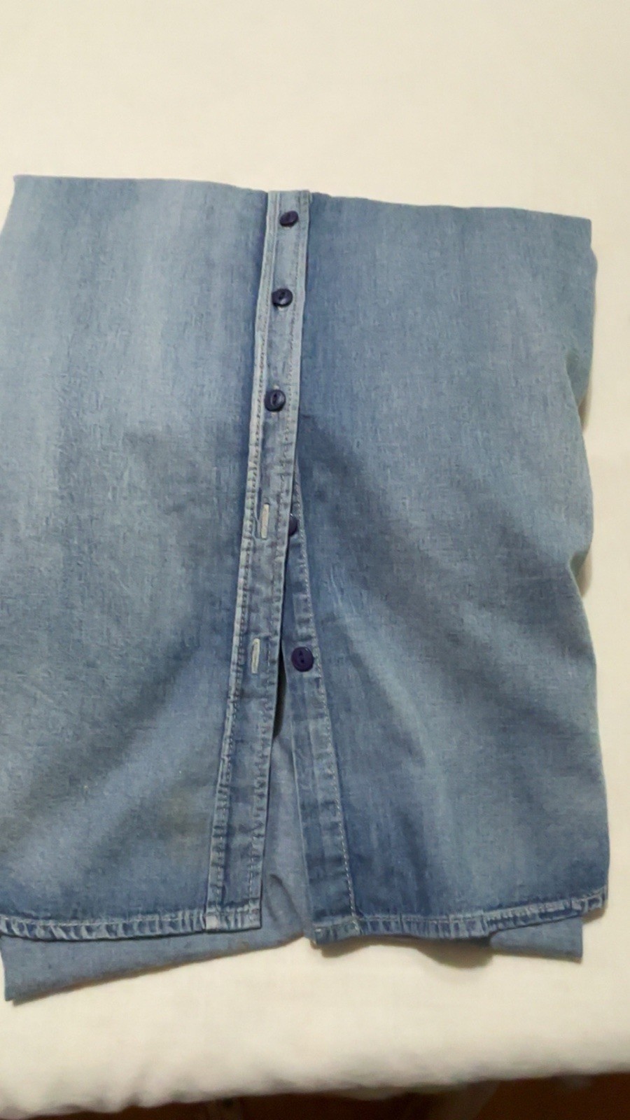 Hippie Laundry Button Chambray Long Top Med Boho Western Festival Hippie Style