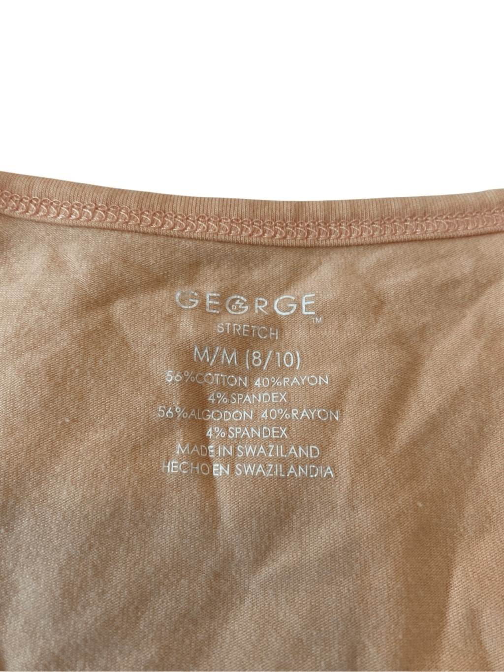 George Peach T Shirt Tagless Lightweight Stretch Career Workwear Everyday Lounge