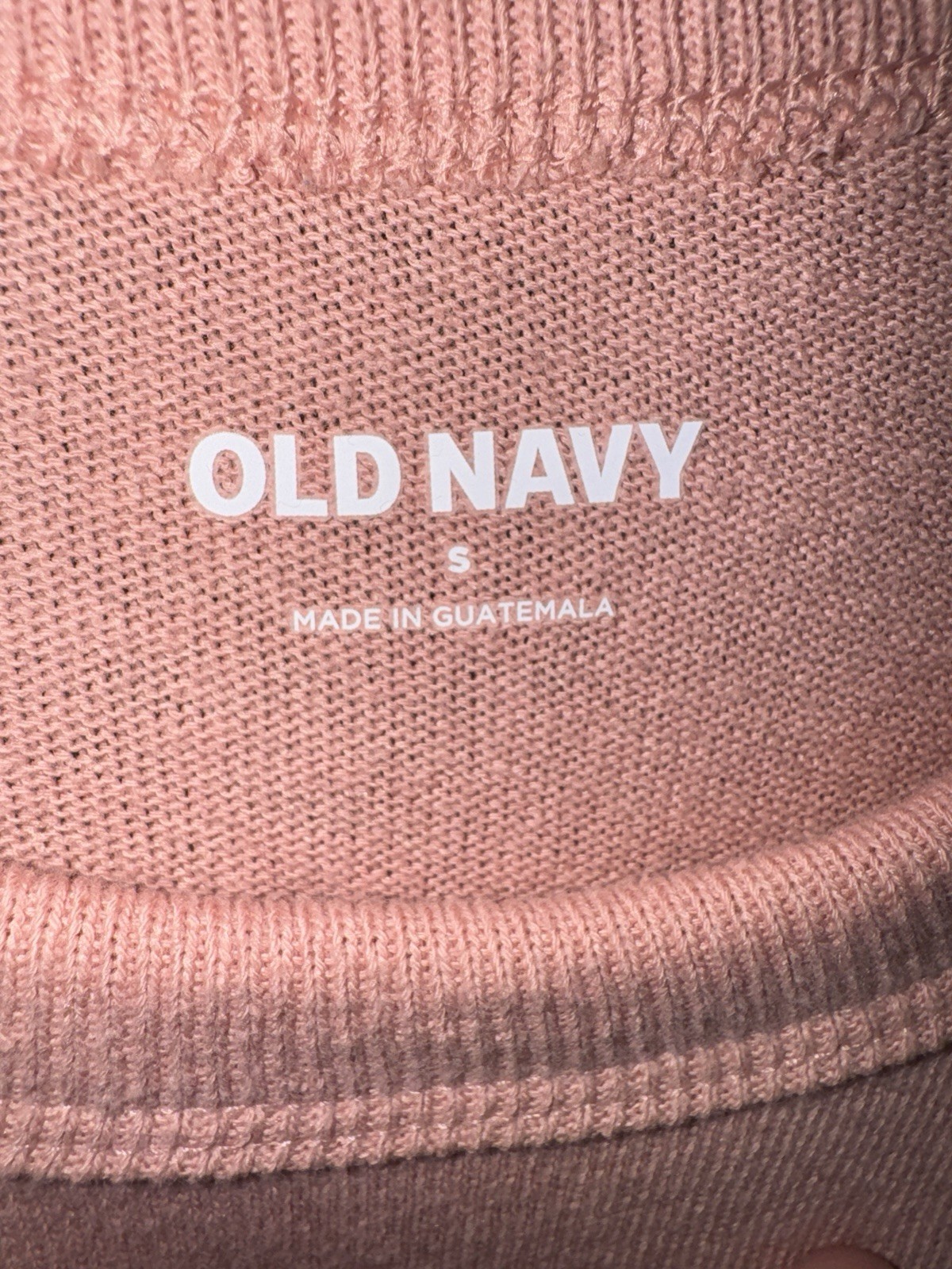 Old Navy Women’s Small Peach Solid Crew Neck Short Sleeve Knit Pullover T-Shirt