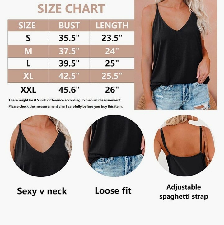 LOLONG Womens Sexy V Neck Spaghetti Strap Shirt Solid Tank Top New Dark Gray
