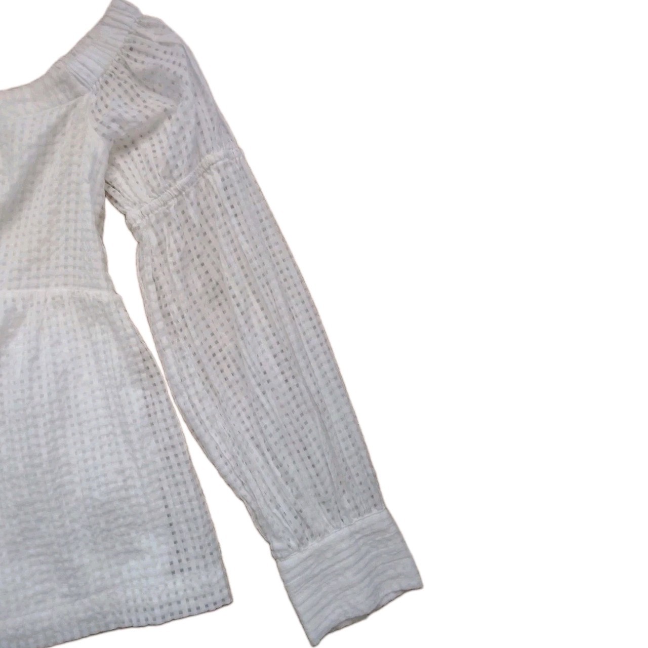 Maeve Off Shoulder Milkmaid Blouse Women’s L White Long Sleeve Cottegecore