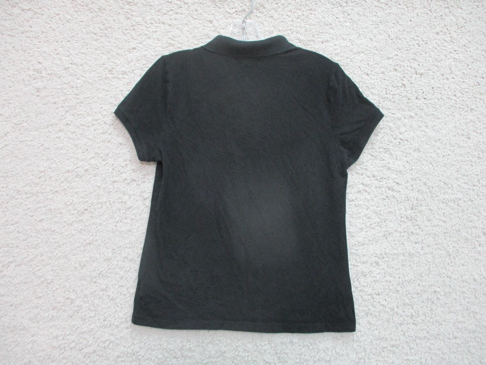 Aeropostale Polo Shirt Extra Large Adult Black Casual Rugby Slim Fit Womens XL